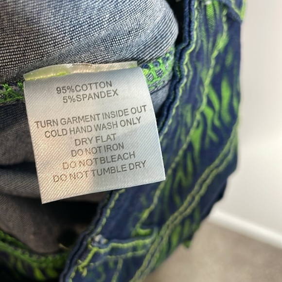 I.AM.GIA | Women’s Sinead Blue Green Tali Tiger Jeans Size Large - Picture 8 of 8